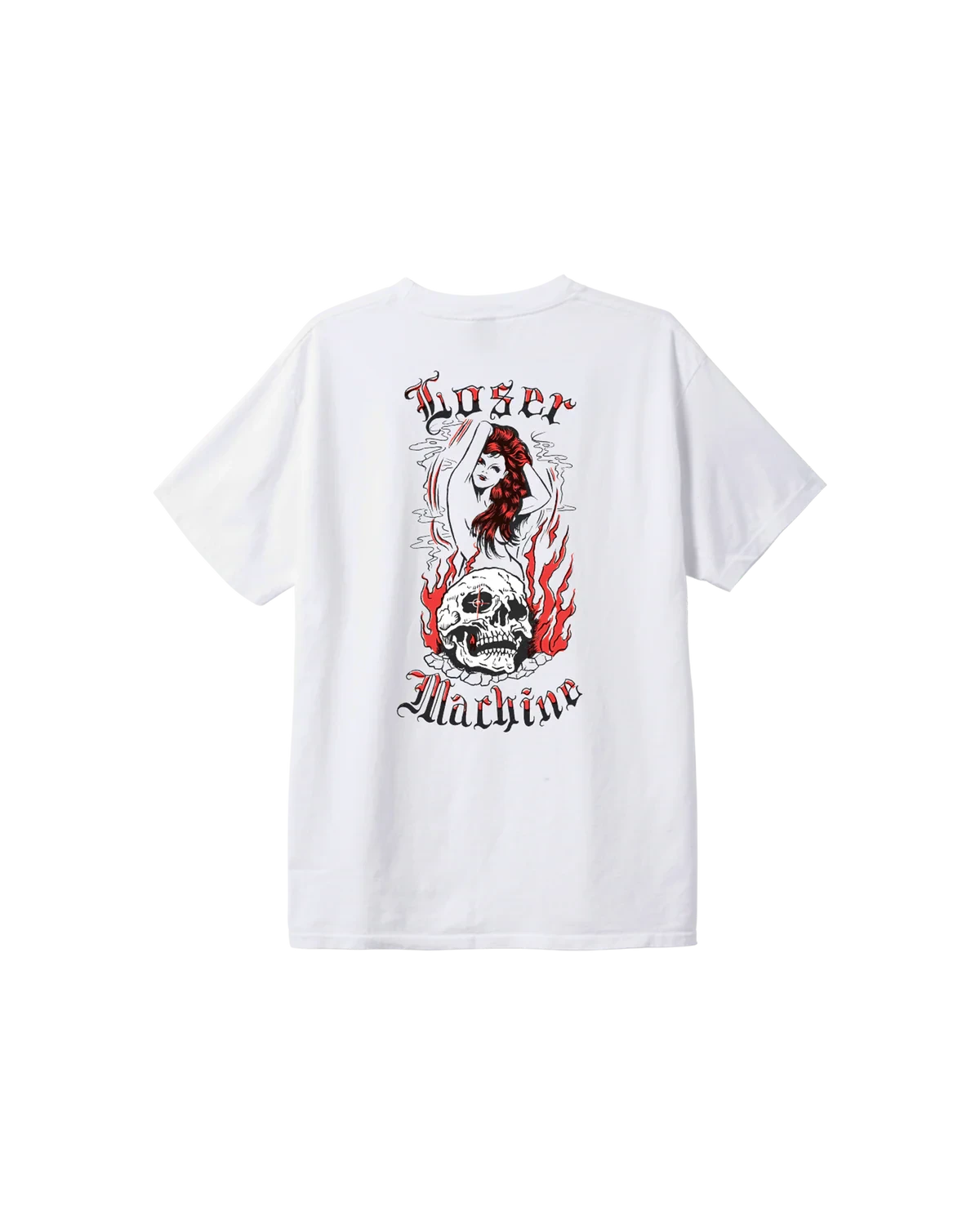 LOSER MACHINE Hypnotic T-Shirt White Enzyme Men's Short Sleeve T-Shirts Loser Machine