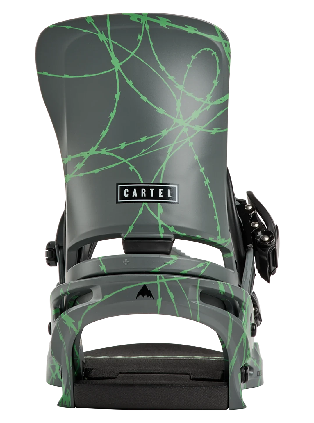 BURTON Cartel Snowboard Bindings Grey/Green Voltage 2027 Men's Snowboard Bindings Burton