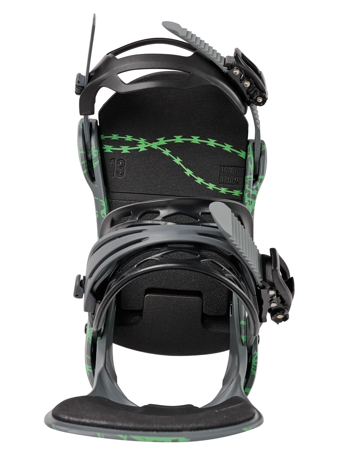 BURTON Cartel Snowboard Bindings Grey/Green Voltage 2027 Men's Snowboard Bindings Burton
