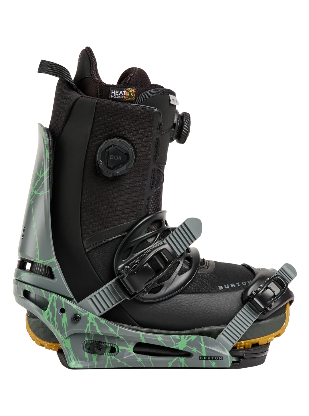 BURTON Cartel Snowboard Bindings Grey/Green Voltage 2027 Men's Snowboard Bindings Burton
