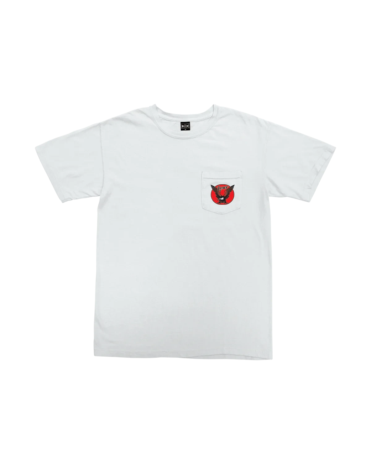 LOSER MACHINE Powerband Pocket T-Shirt White Men's Short Sleeve T-Shirts Loser Machine