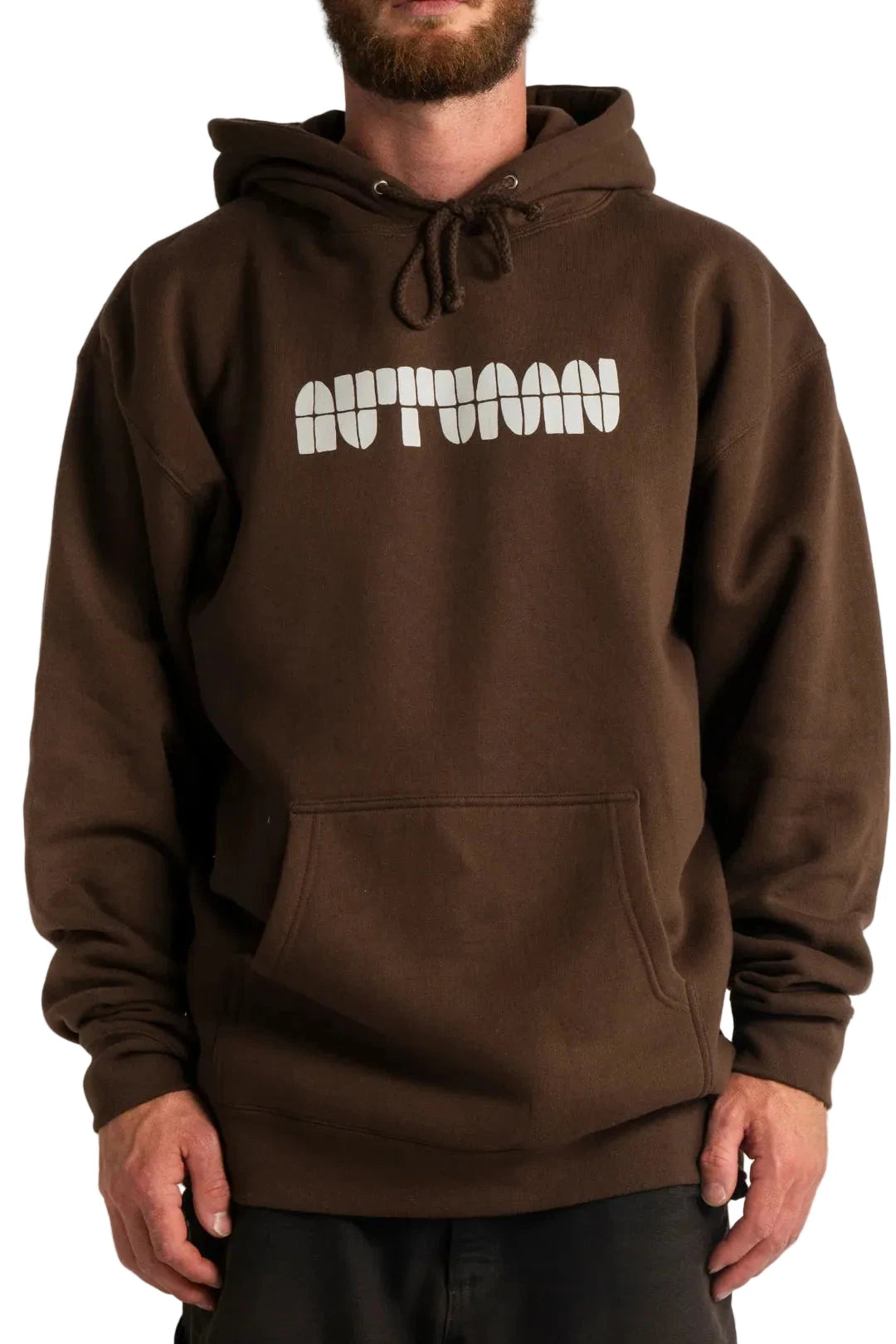 AUTUMN Soy Font Hoodie Brown Men's Pullover Hoodies Autumn