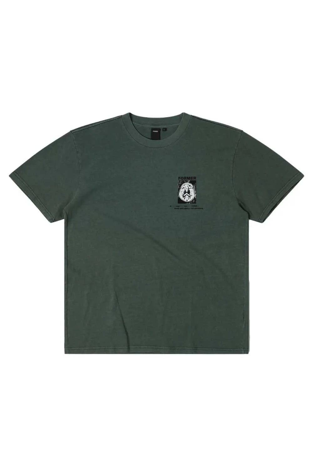 FORMER Brain Scan Oversized T-Shirt Washed Green Men's Short Sleeve T-Shirts Former