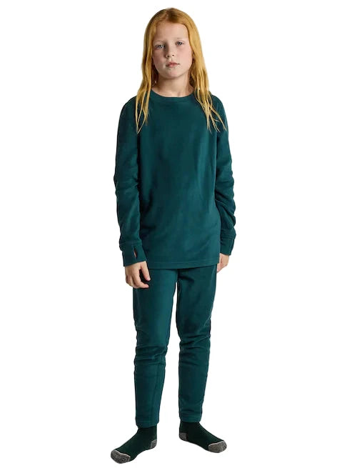 BURTON Kids Fleece Base Layer Set Deep Emerald Youth Base Layers Burton