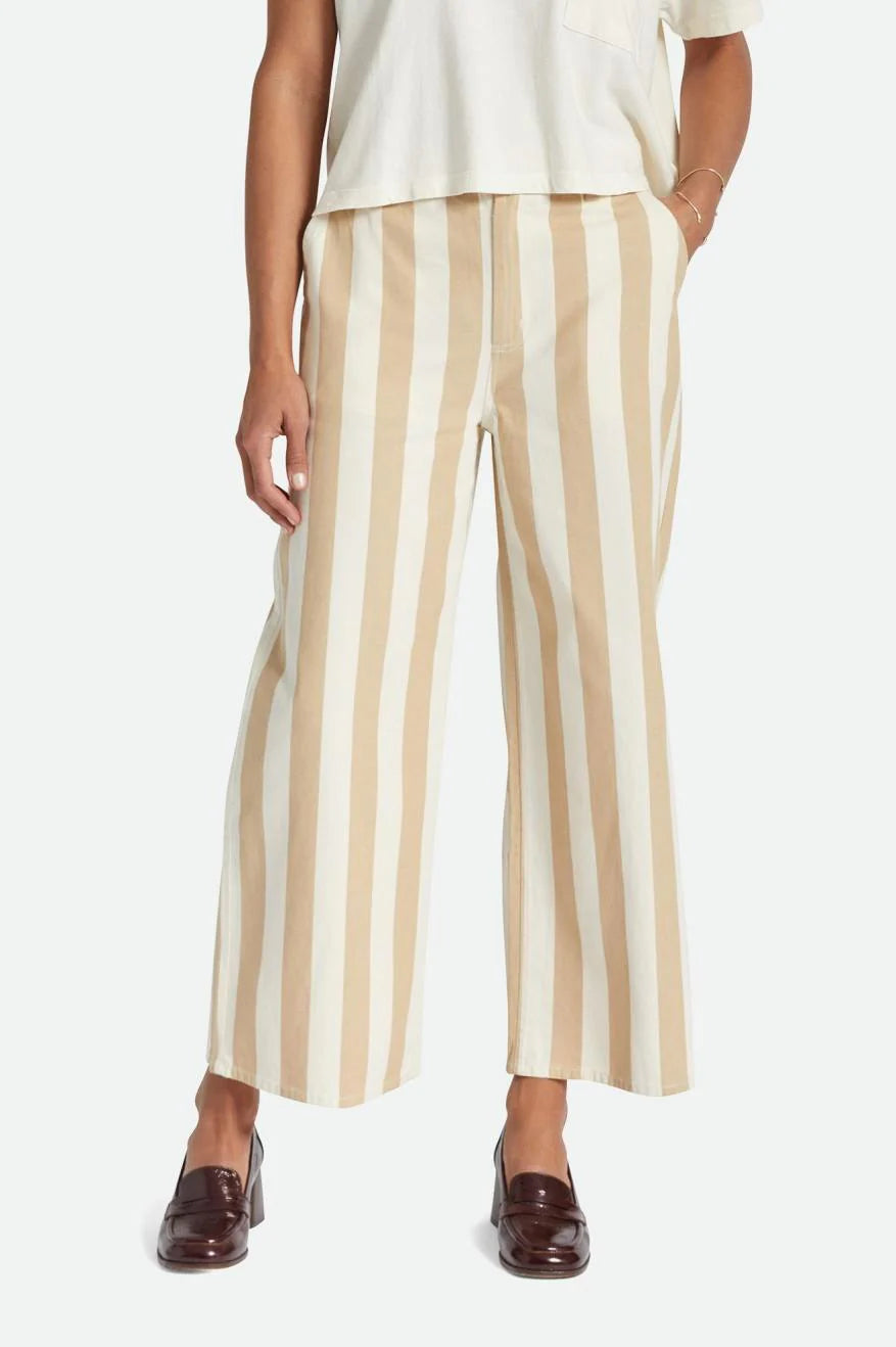 BRIXTON Women's Victory Wide Leg Pants Sand Women's Pants Brixton