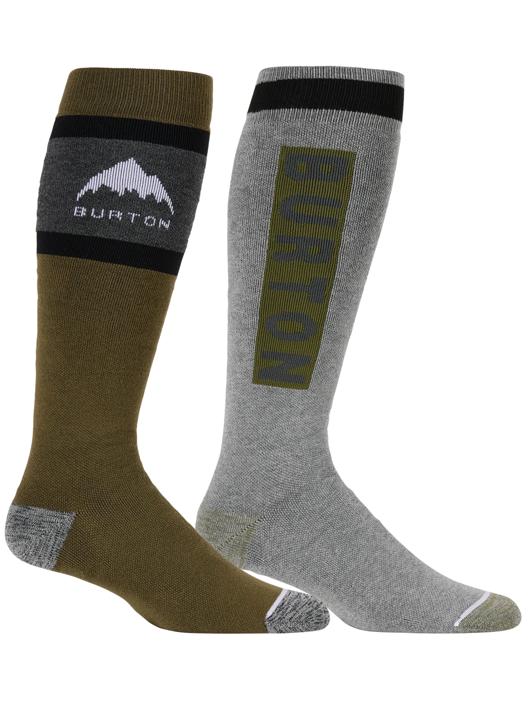 BURTON Weekend Midweight 2 Pack Snow Socks Dried Moss Men's Snowboard Socks Burton