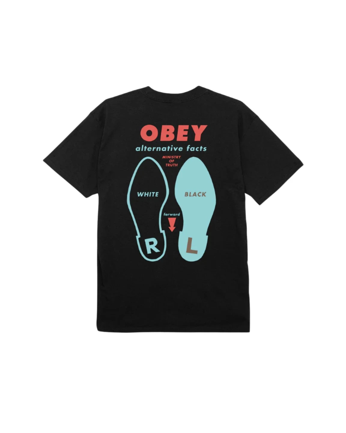 OBEY Alternative Facts T-Shirt Black Men's Short Sleeve T-Shirts Obey