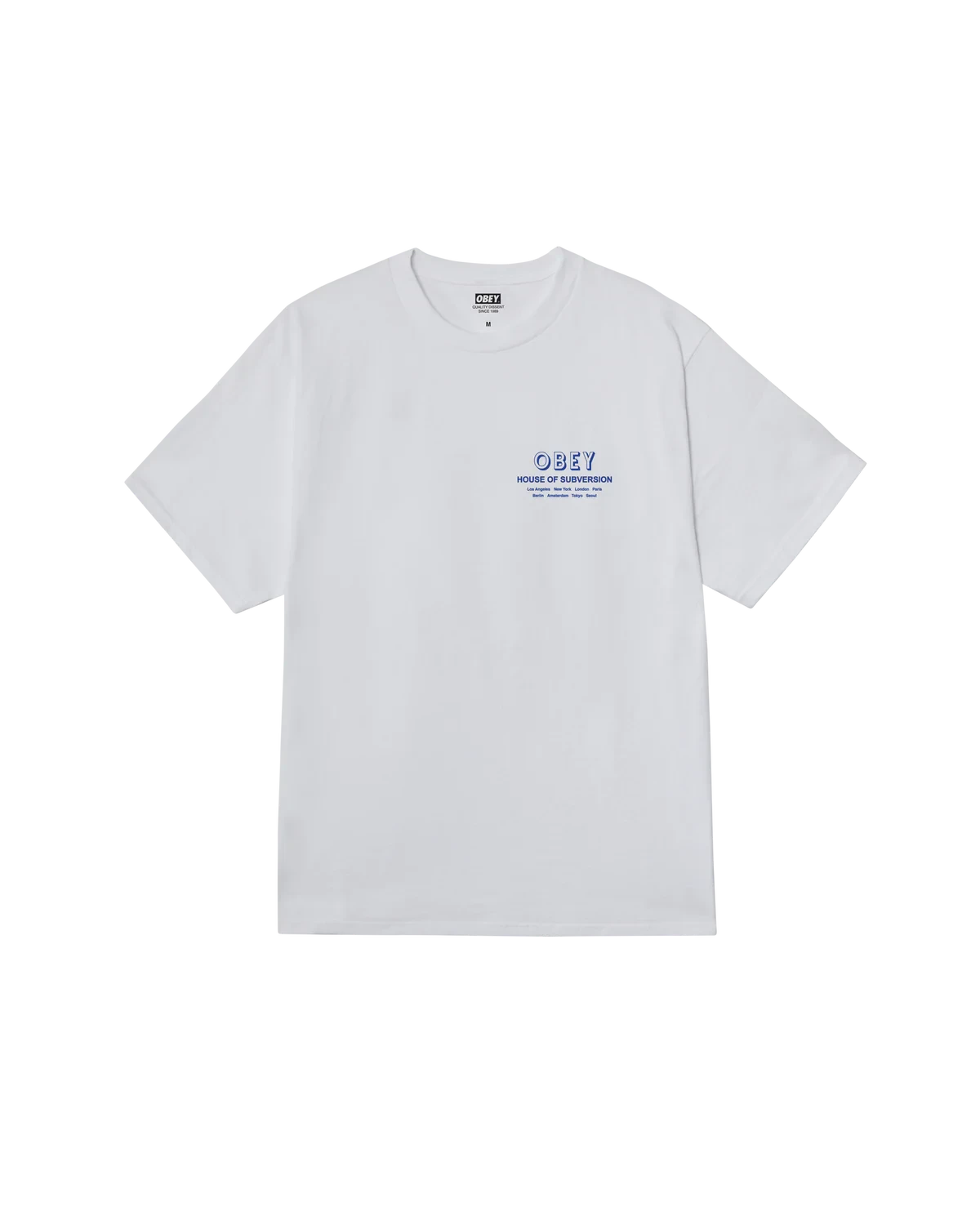 OBEY House of Subversion T-Shirt White Men's Short Sleeve T-Shirts Obey