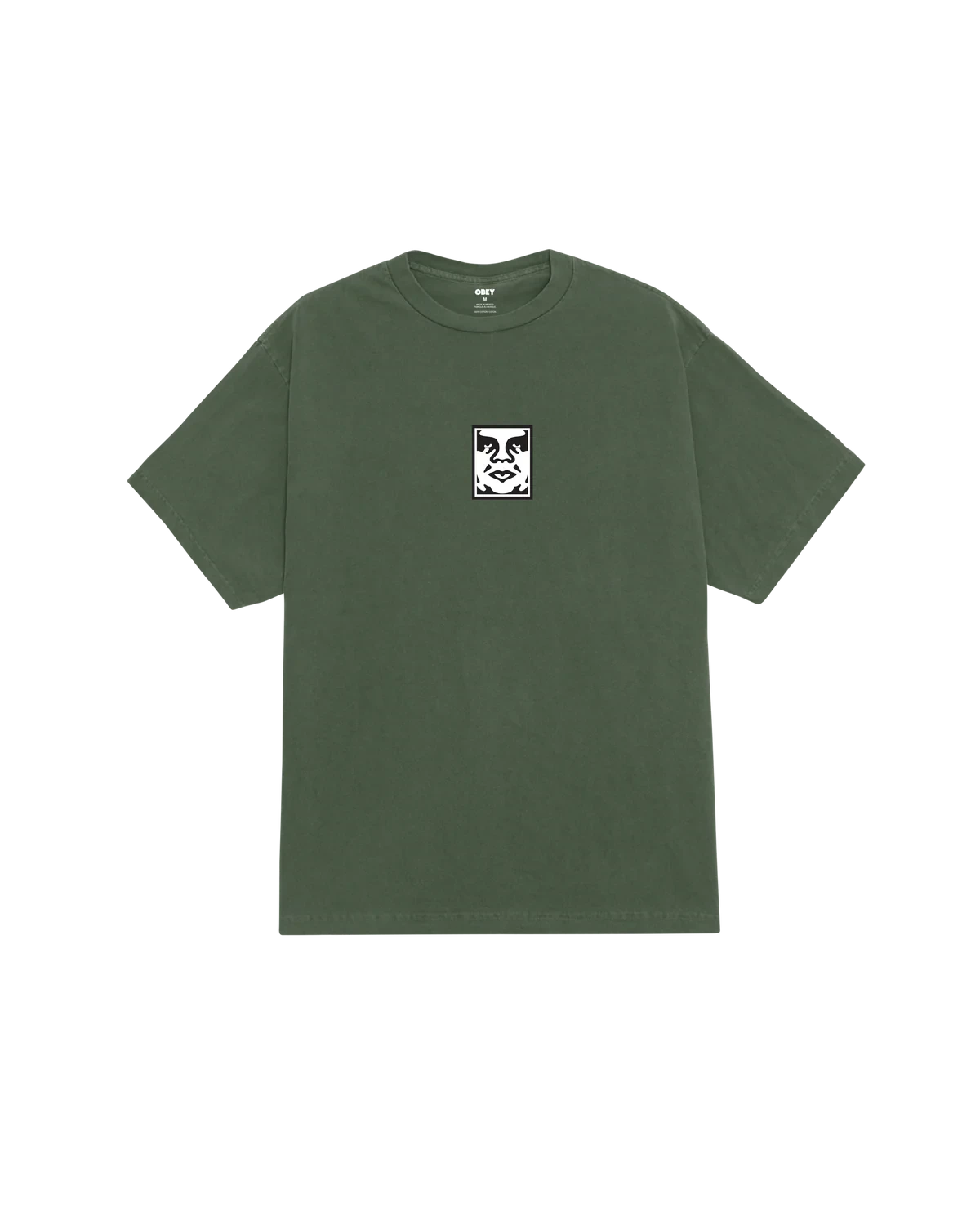 DIME Icon Face Pigment T-Shirt Pigment Bronze Green Men's Short Sleeve T-Shirts Obey