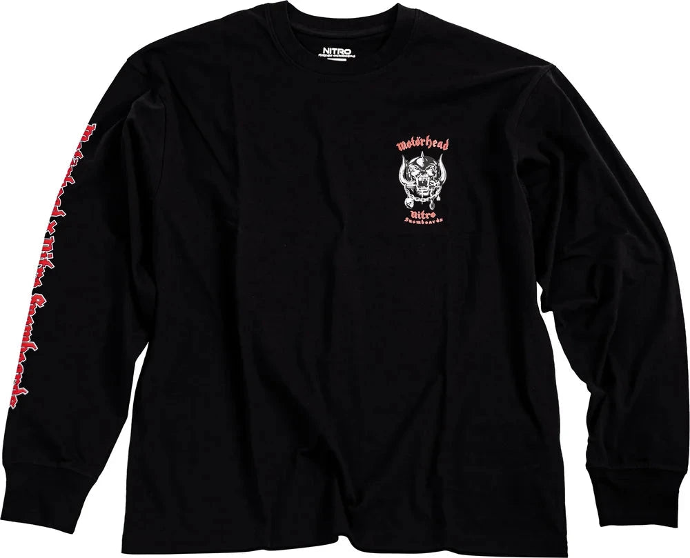 NITRO Motörhead x Nitro Long Sleeve T-Shirt Black Men's Long Sleeve T-Shirts Nitro