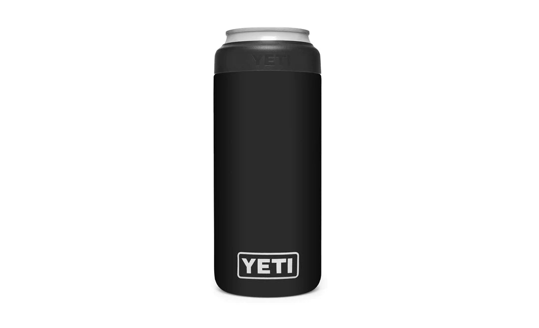 YETI Rambler 355 ML Colster Slim Can Insulator Black Drinkware Yeti