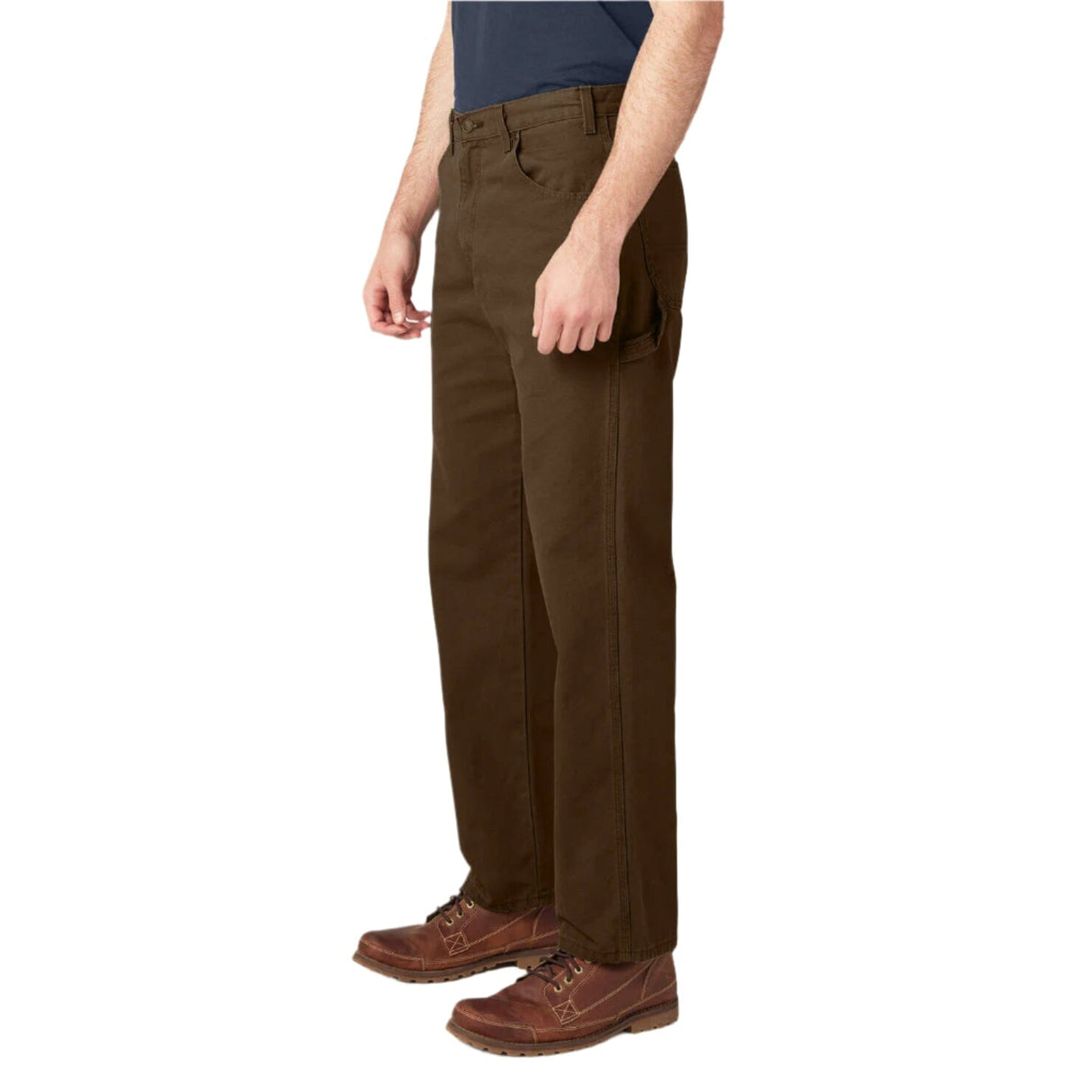 DICKIES Relaxed Fit Heavyweight Duck Carpenter Pants Rinsed Timber Brown Men's Pants Dickies