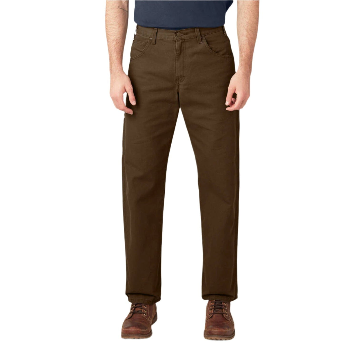 DICKIES Relaxed Fit Heavyweight Duck Carpenter Pants Rinsed Timber Brown Men's Pants Dickies