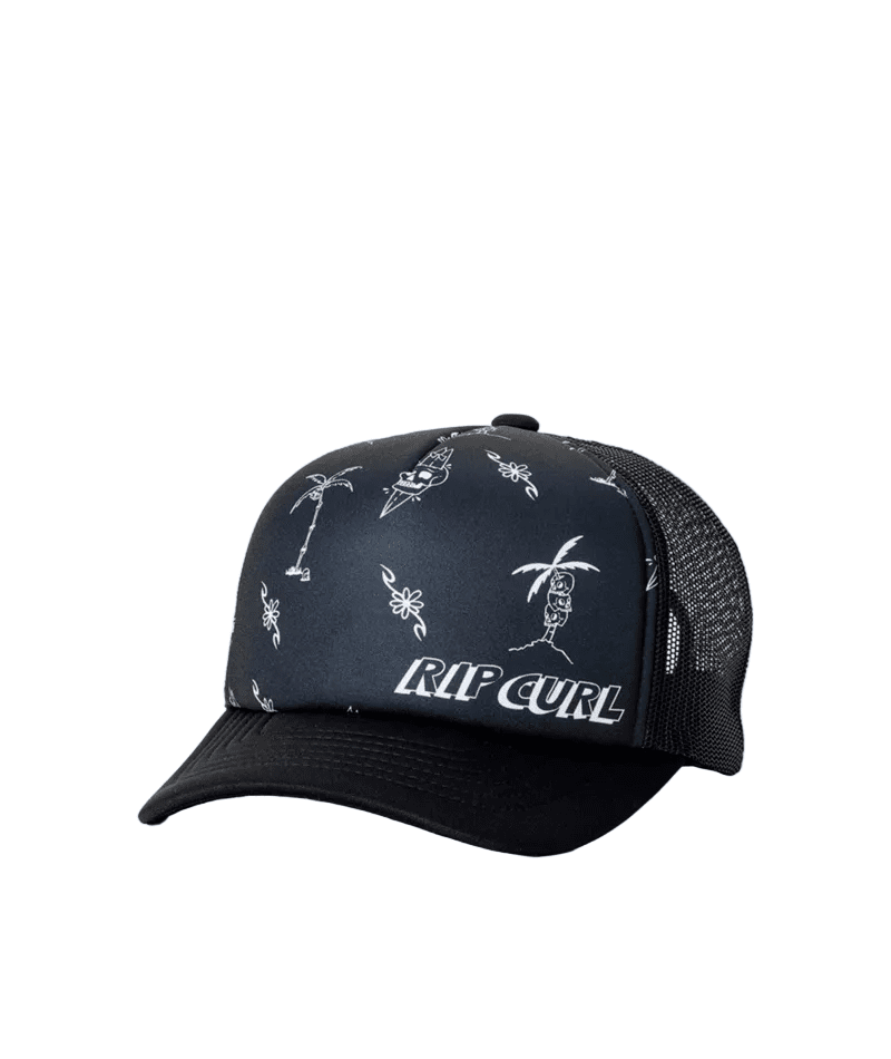 RIP CURL Youth Weekend Trucker Hat Washed Black/Black Boy's Hats Rip Curl