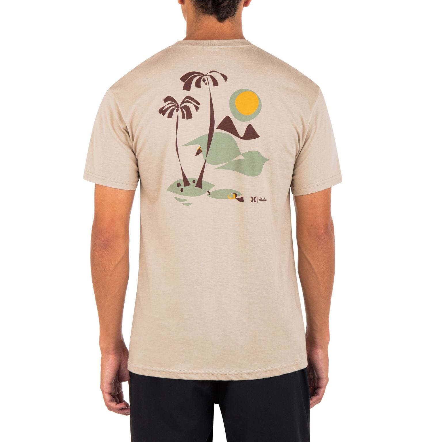 HURLEY Everyday Kuchar Right Point T-Shirt Sand Men's Short Sleeve T-Shirts Hurley 