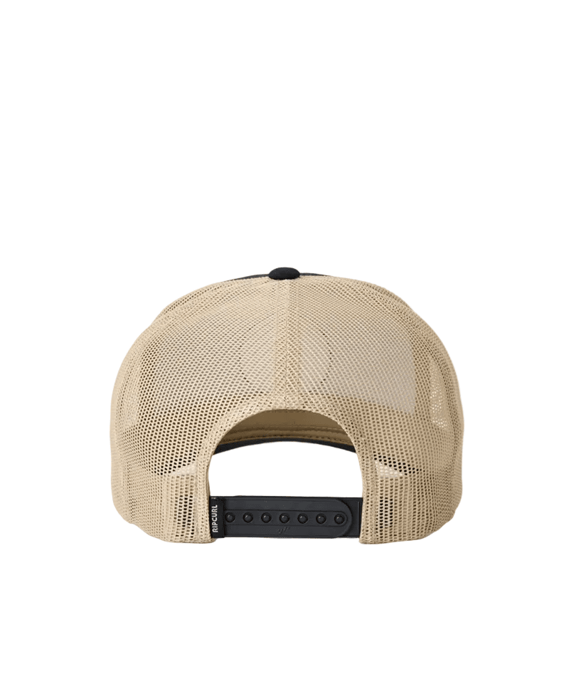 RIP CURL Custom Curve Trucker Hat Black/Khaki Men's Hats Rip Curl