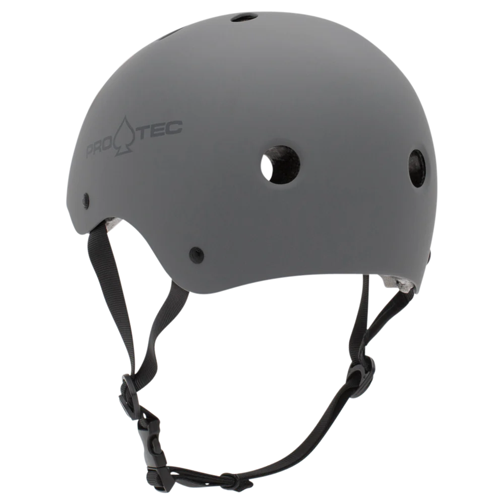 PRO-TEC Classic Certified Skateboard Helmet Matte Grey Skateboard Helmets Pro-tec
