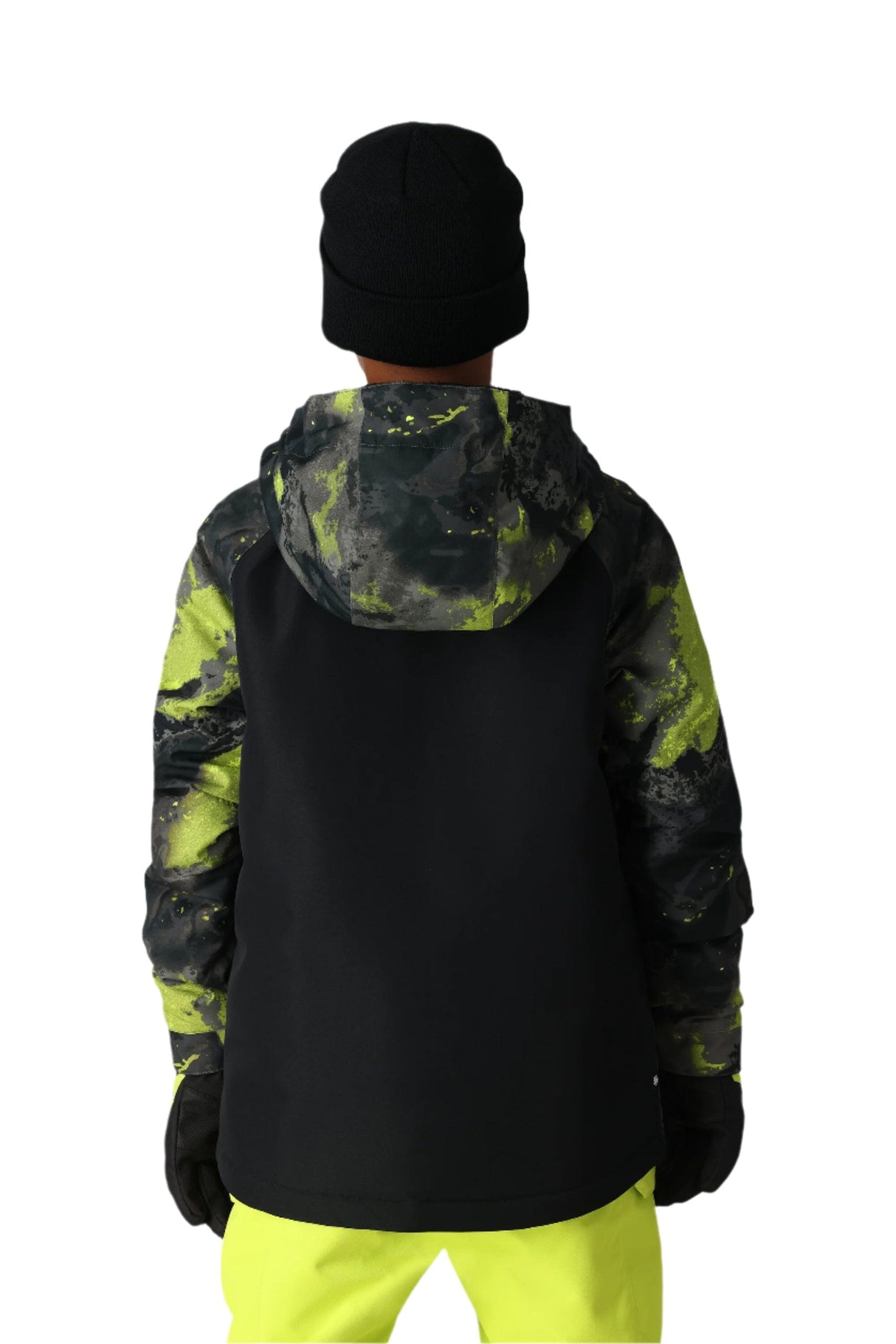 686 Youth Geo Insulated Snowboard Jacket Lime Hemisphere Colorblock 2025 Youth Snow Jackets 686