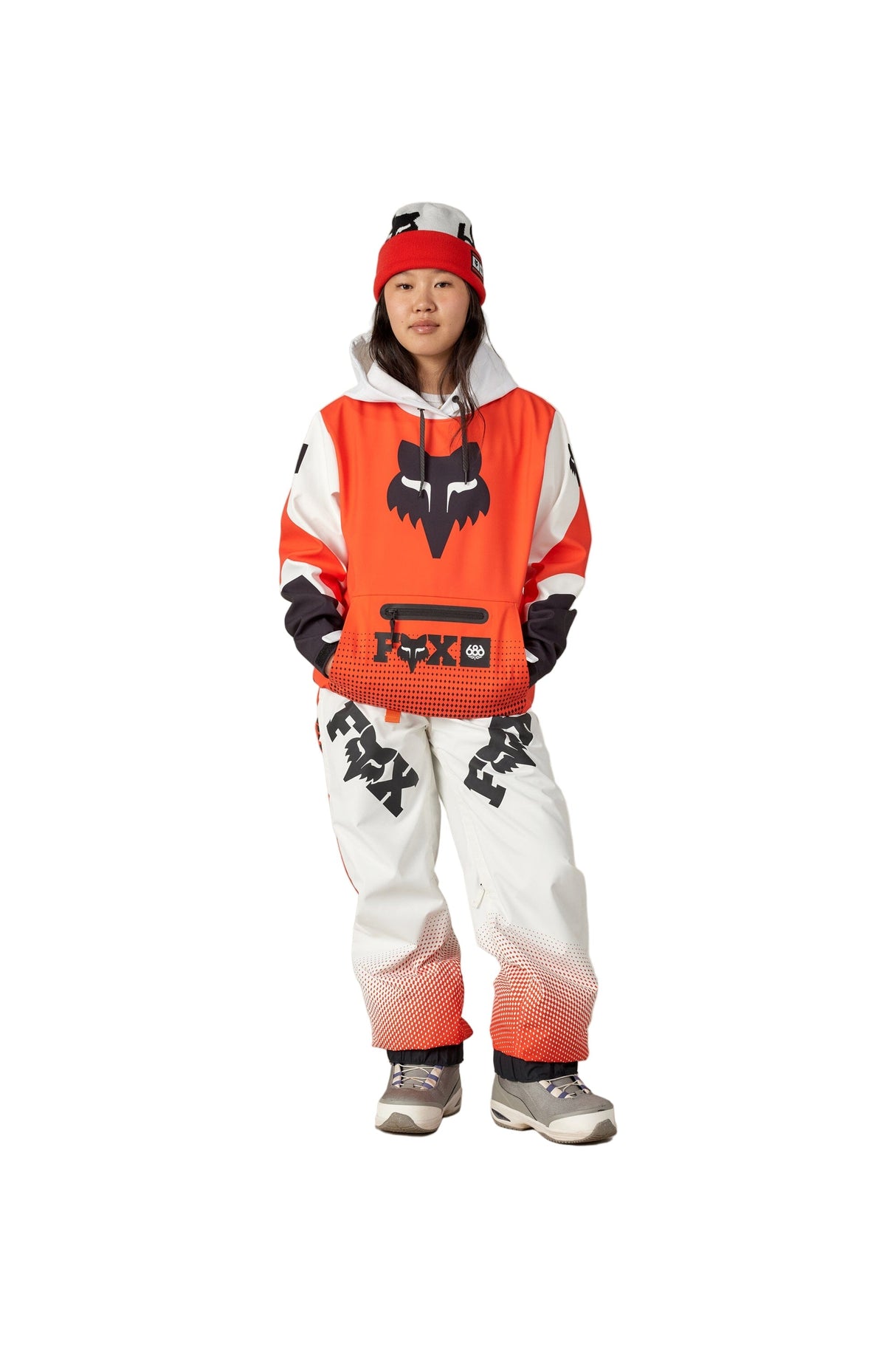 686 Women's Fox Racing Shell Snow Pants Fox Flare Colorblock 2026 Women's Snow Pants 686