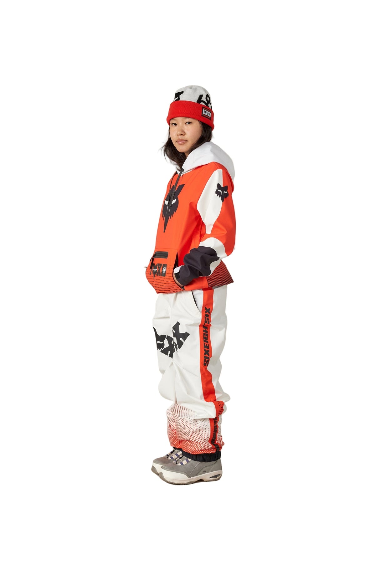 686 Women's Fox Racing Shell Snow Pants Fox Flare Colorblock 2026 Women's Snow Pants 686