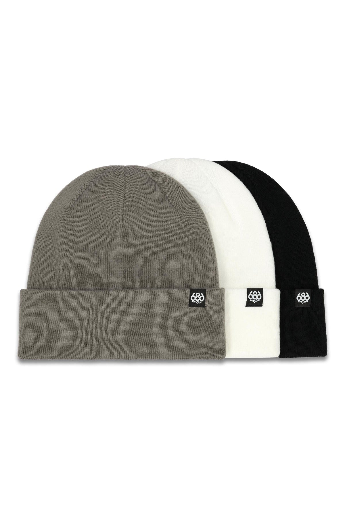 686 Standard Roll Up Beanie 3 Pack Assorted Men's Beanies 686