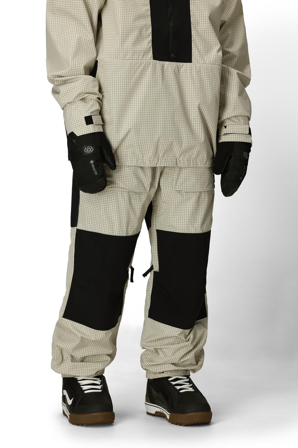 686 Ghost 2.5L Snowboard Pants Limestone Grid 2026 Men's Snow Pants 686
