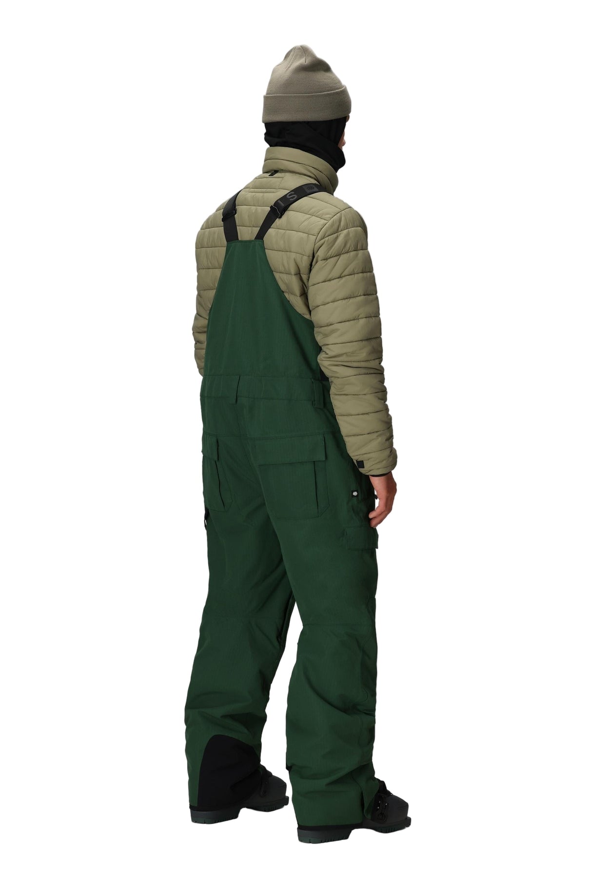686 Hot Lap Insulated Bib Snow Pants Moss Green Ripstop 2026 Men's Snow Bib Pants 686