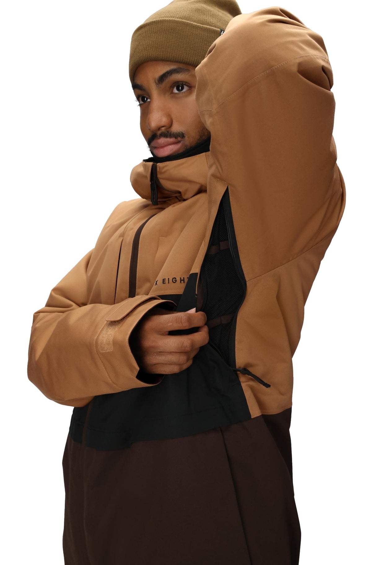 686 Smarty 3-In-1 Form Snowboard Jacket Caramel Colorblock 2026 Men's Snow Jackets 686