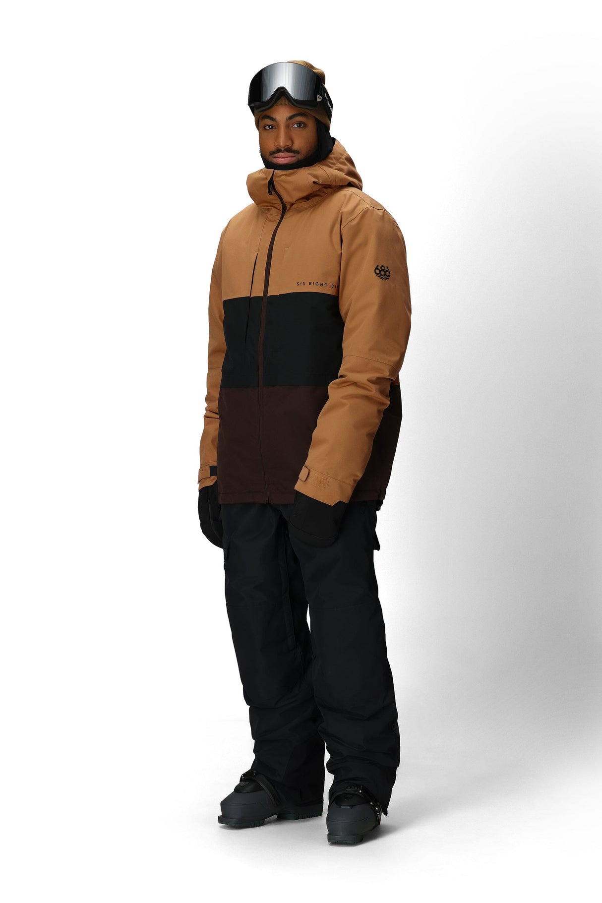 686 Smarty 3-In-1 Form Snowboard Jacket Caramel Colorblock 2026 Men's Snow Jackets 686