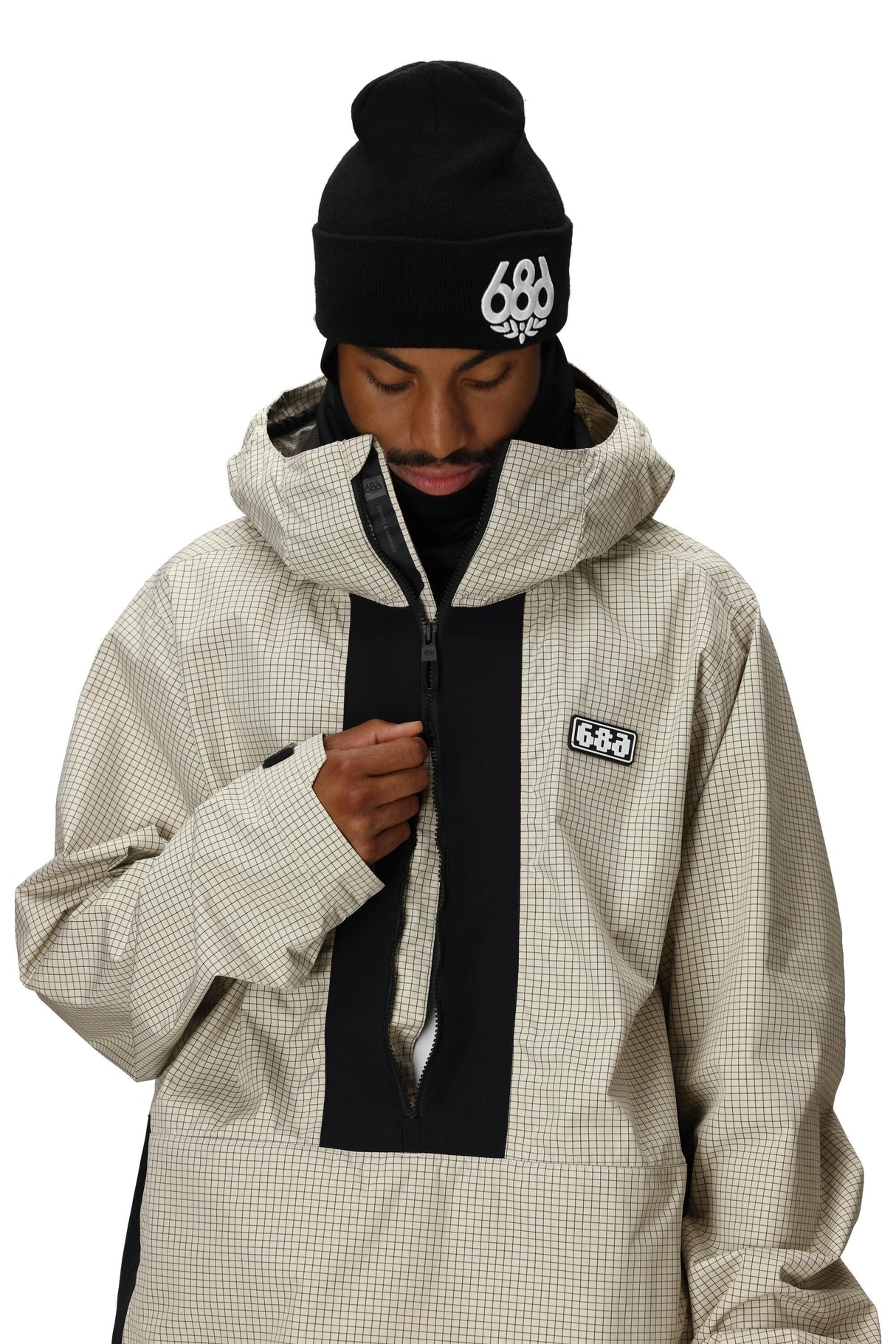 686 Ghost 2.5L Anorak Snowboard Jacket Limestone Ripstop 2026 Men's Snow Jackets 686