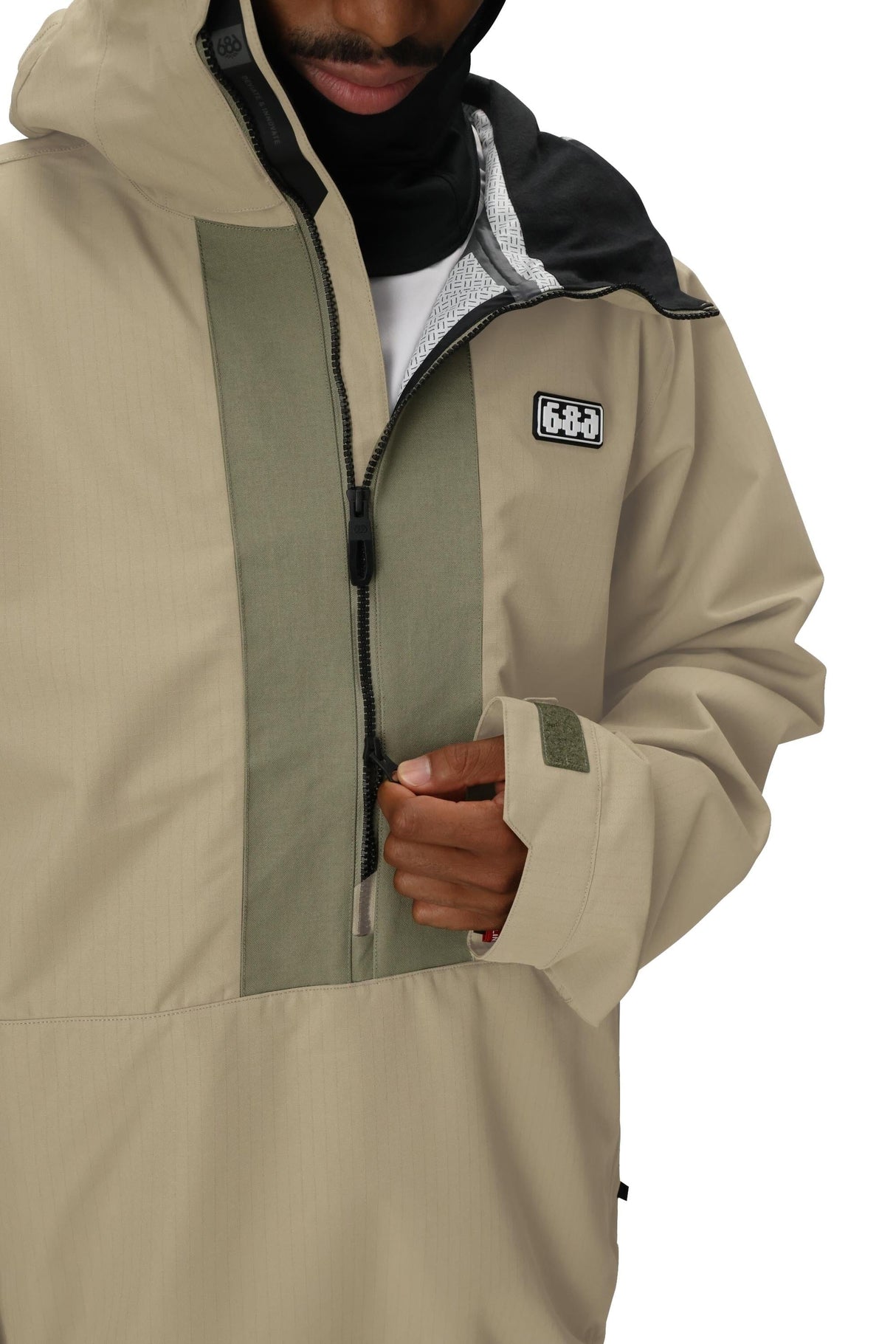 686 Ghost 2.5L Anorak Snowboard Jacket Sage Ripstop 2026 Men's Snow Jackets 686