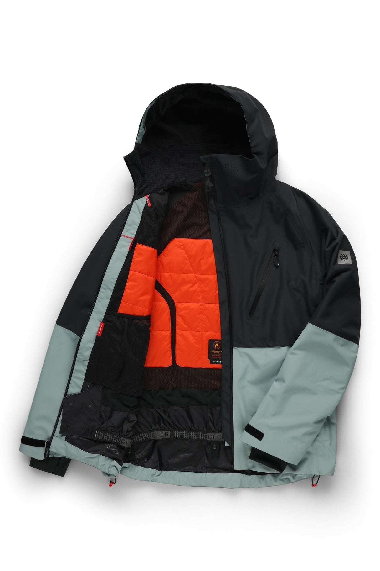 686 Hydra Thermagraph Snow Jacket Dusty Marine Colorblock 2026 Men's Snow Jackets 686