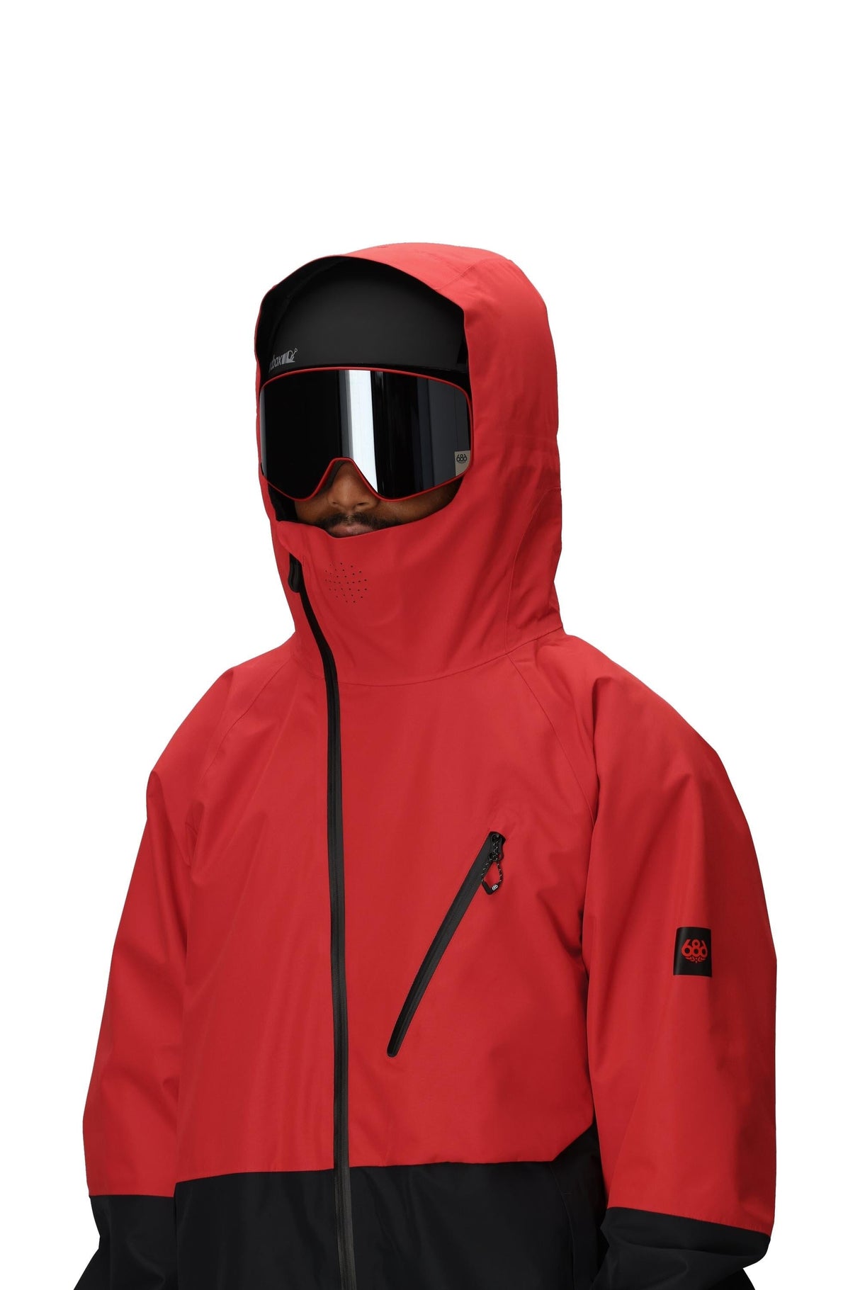 686 Hydra Thermagraph Snowboard Jacket True Red Colorblock 2026 Men's Snow Jackets 686