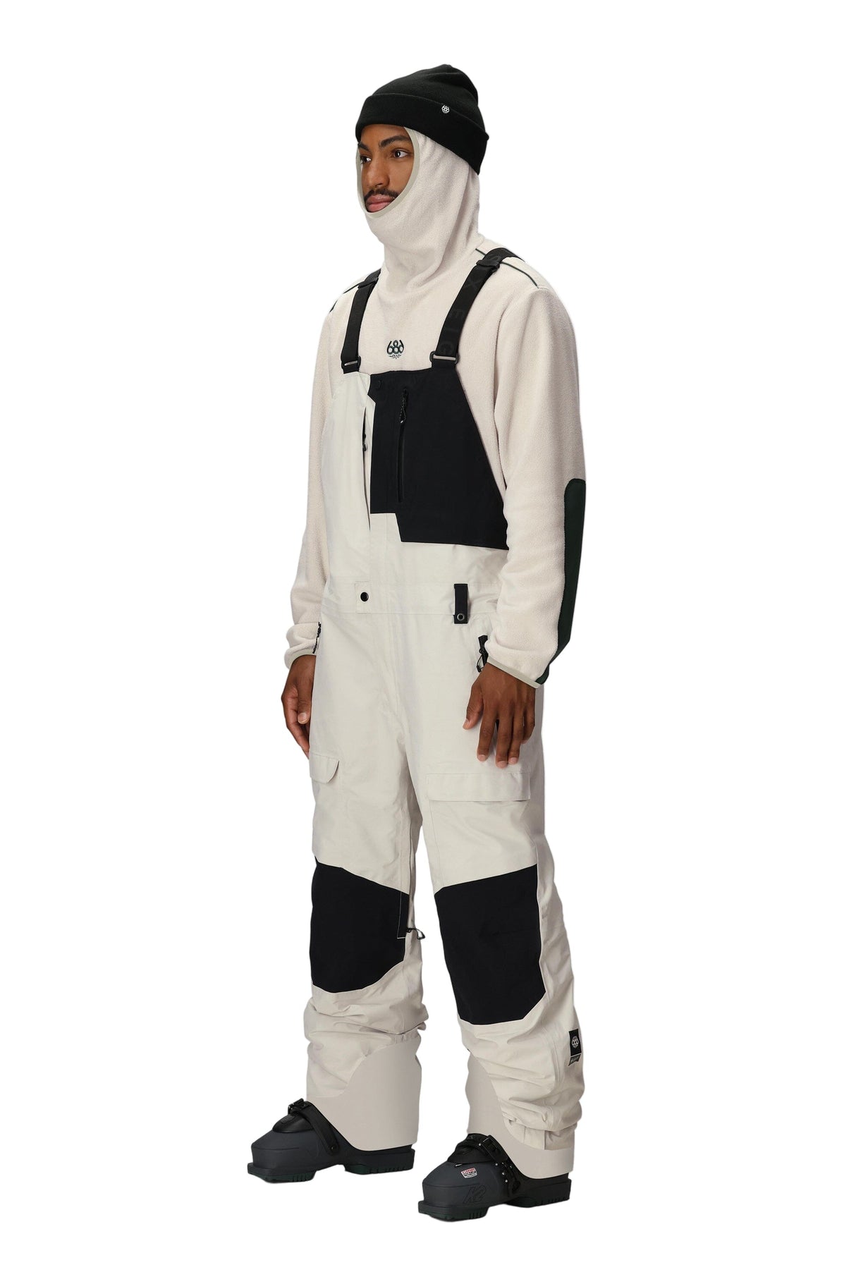 686 GORE-TEX Dispatch Shell Bib Snow Pants Limestone Colorblock 2026 Men's Snow Bib Pants 686