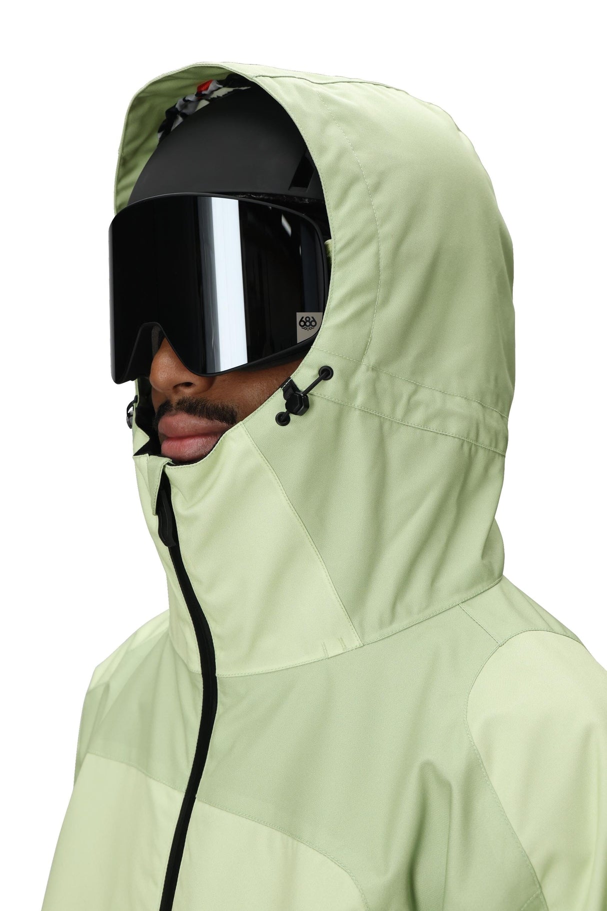 686 HUF Double H Shell Snowboard Jacket HUF Green Colorblock 2026 Men's Snow Jackets 686