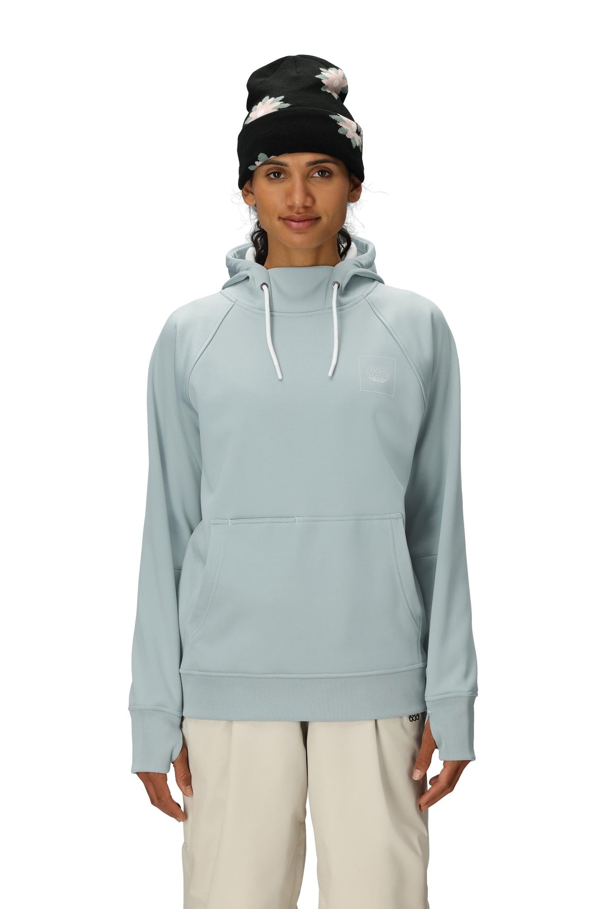 686 Women's Bonded Fleece Pullover Hoodie Dusty Marine Women's Pullover Hoodies 686