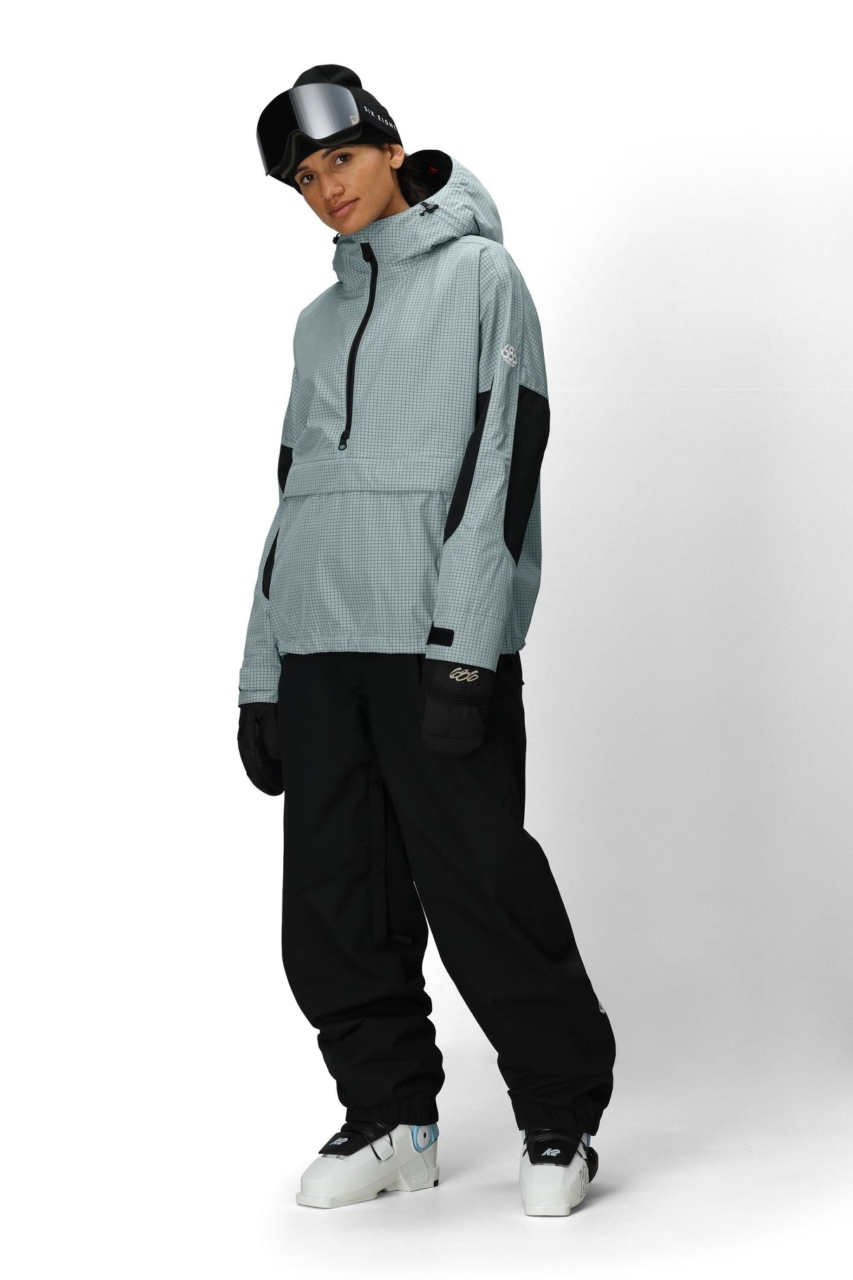 686 Women's Outline Shell Anorak Snow Jacket Dusty Marine Grd 2026 Women's Snow Jackets 686