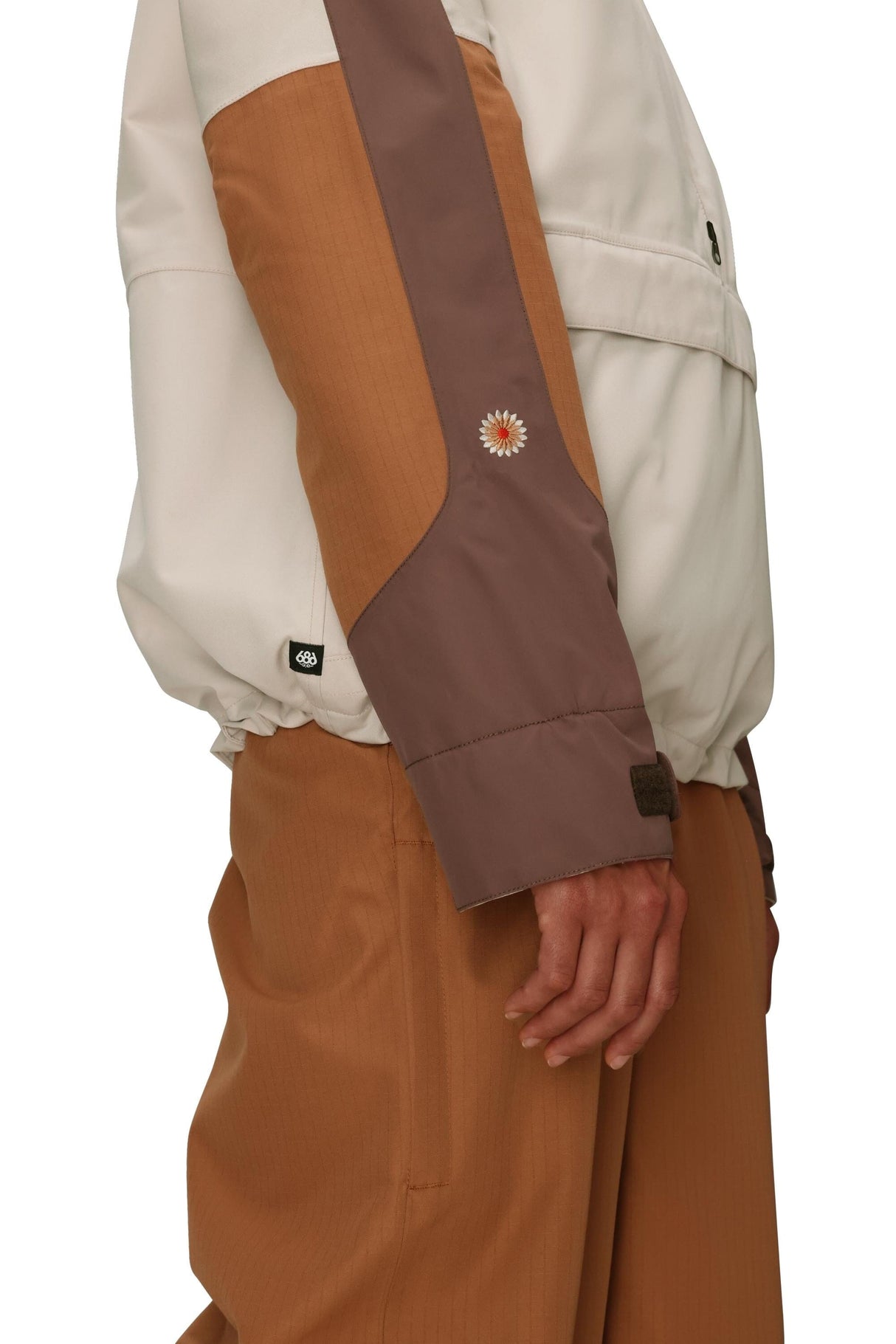 686 Women's Outline Shell Anorak Snow Jacket Limestone Colorblock 2026 Women's Snow Jackets 686