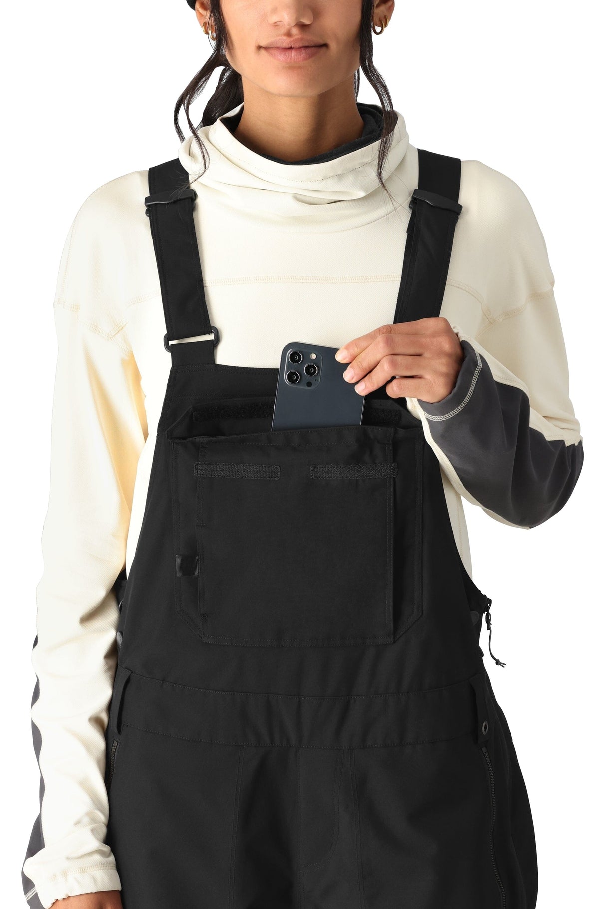 686 Women's Black Magic 20K Bib Snowboard Pants Black 2025 Women's Snow Bib Pants 686