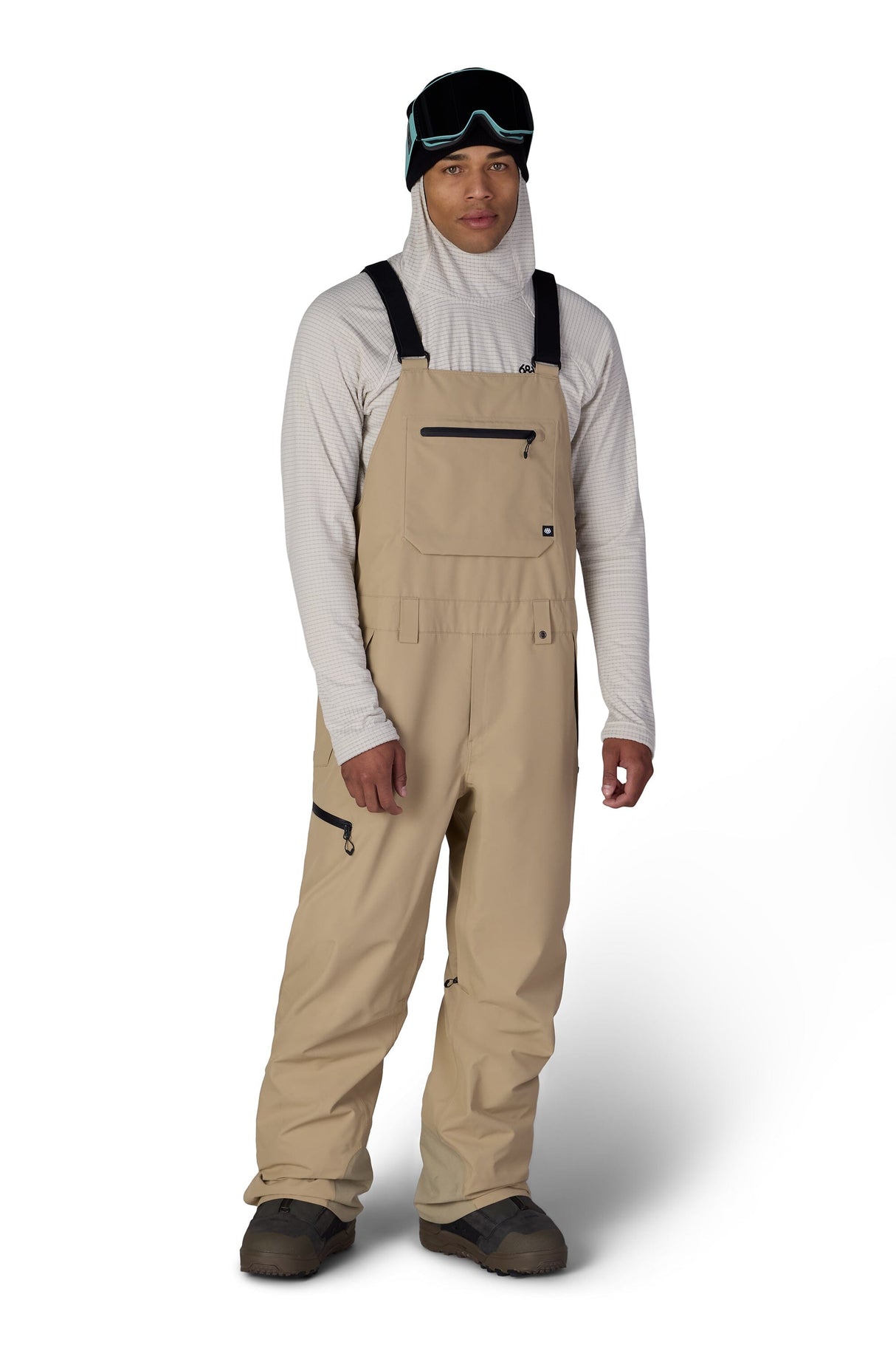 686 Lockup Shell Bib Snow Pants Khaki 2027 Men's Snow Bib Pants 686
