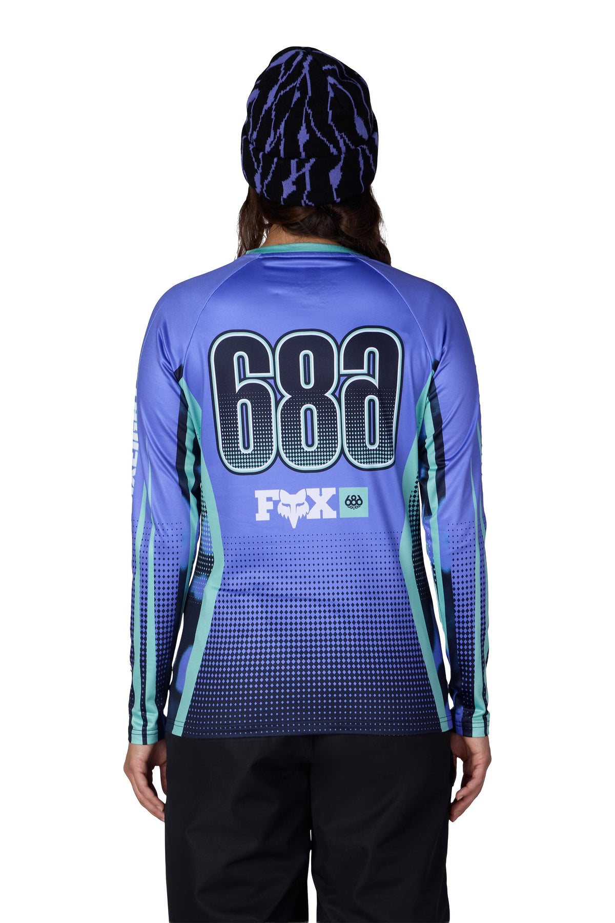 686 Women's Fox Racing Base Layer Top Fox Alpenglow Blue Women's Base Layers 686