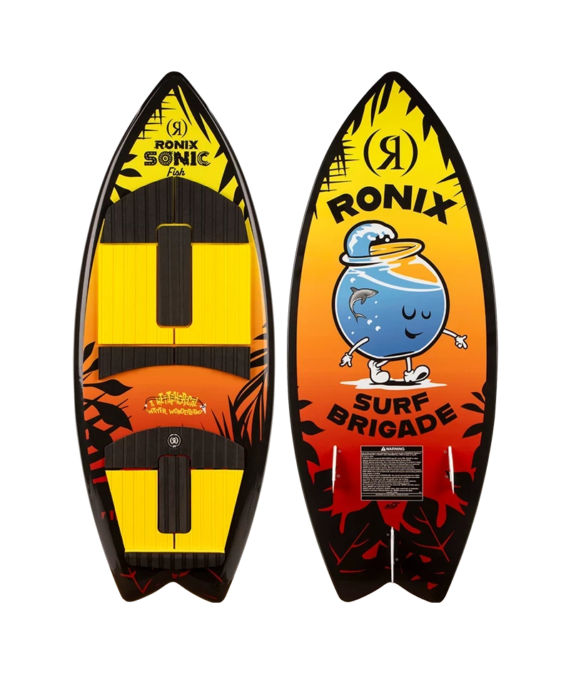 RONIX Kids Sonic Fish Sunset Splash Wakesurf Board Wakesurfs Ronix