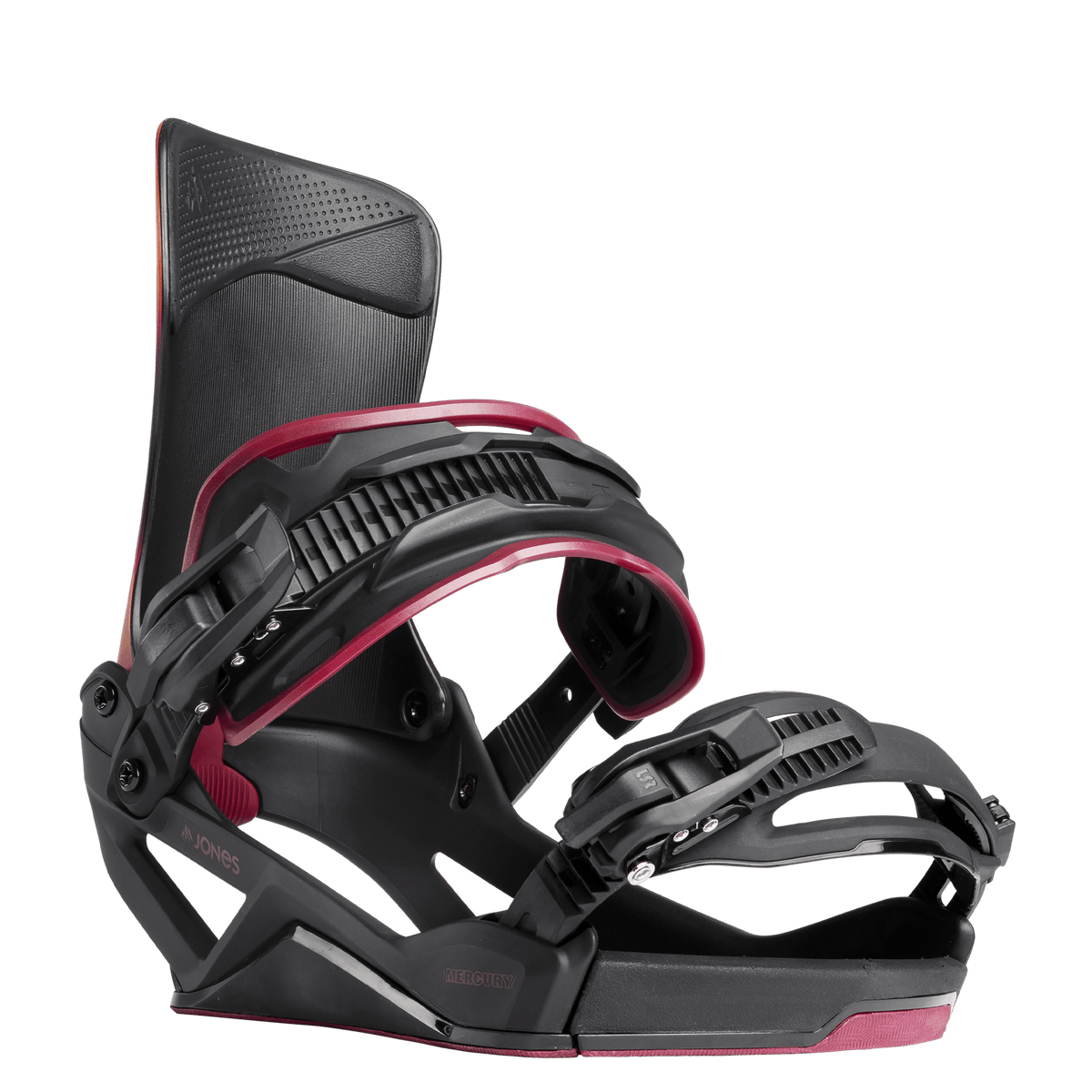 JONES Women's Mercury FASE Snowboard Bindings Borealis Black/Pink 2027 Women's Snowboard Bindings Jones Snowboards