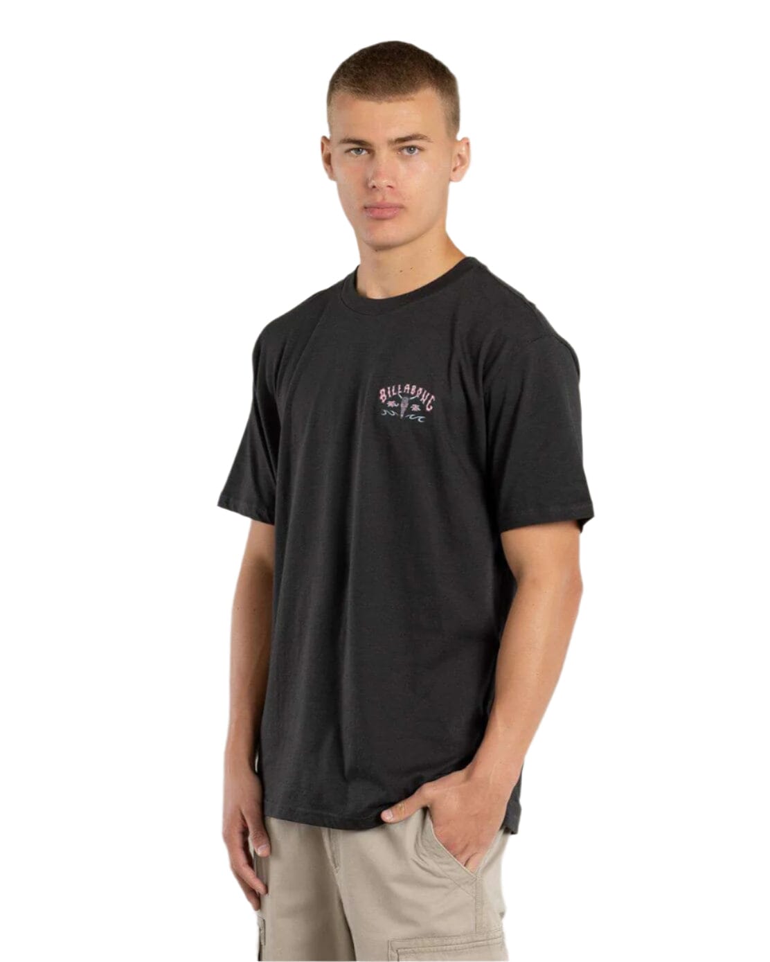 BILLABONG Raging Bull T-Shirt Washed Black Men's Short Sleeve T-Shirts Billabong