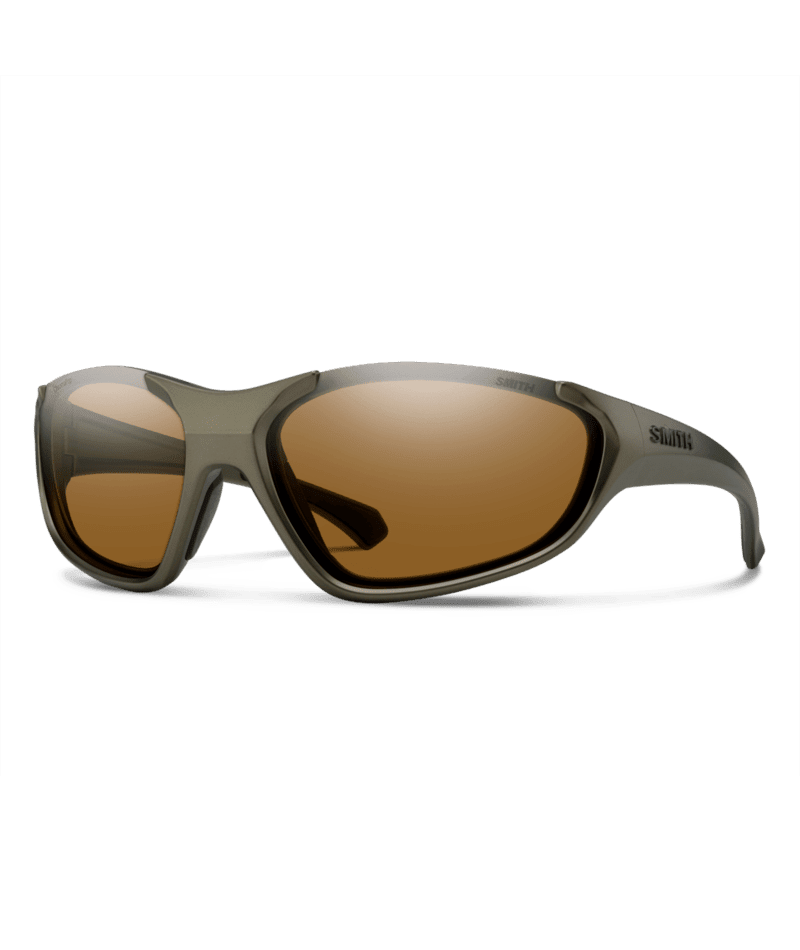 SMITH Sliders Matte Olive Oil - ChromaPop Brown Sunglasses Sunglasses Smith