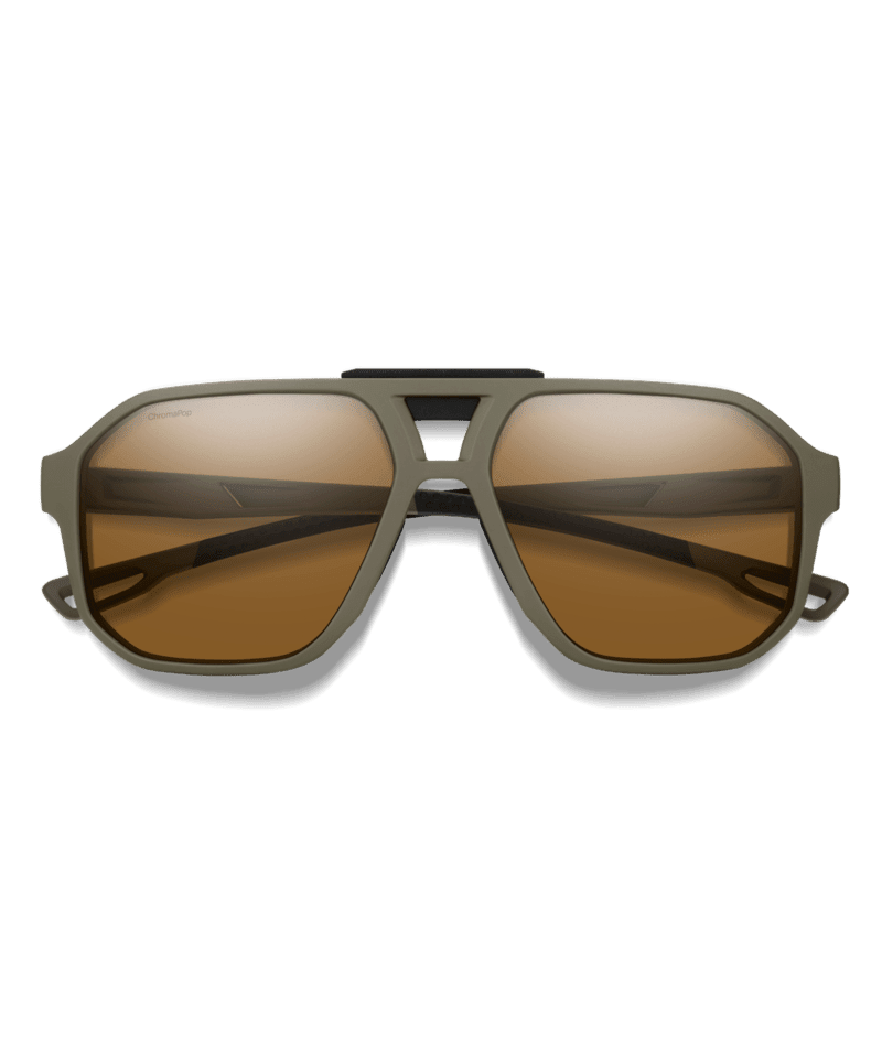 SMITH Truss Matte Olive Oil - ChromaPop Brown Polarized Sunglasses Sunglasses Smith