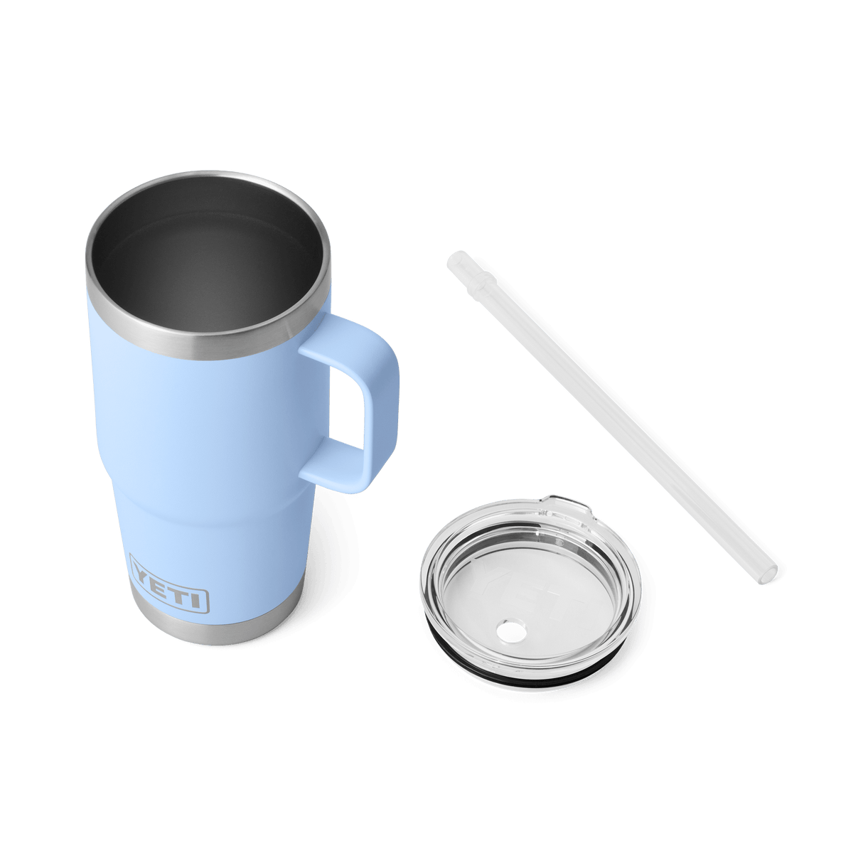 YETI Rambler 739 ML Mug With Straw Lid Big Sky Blue Drinkware Yeti