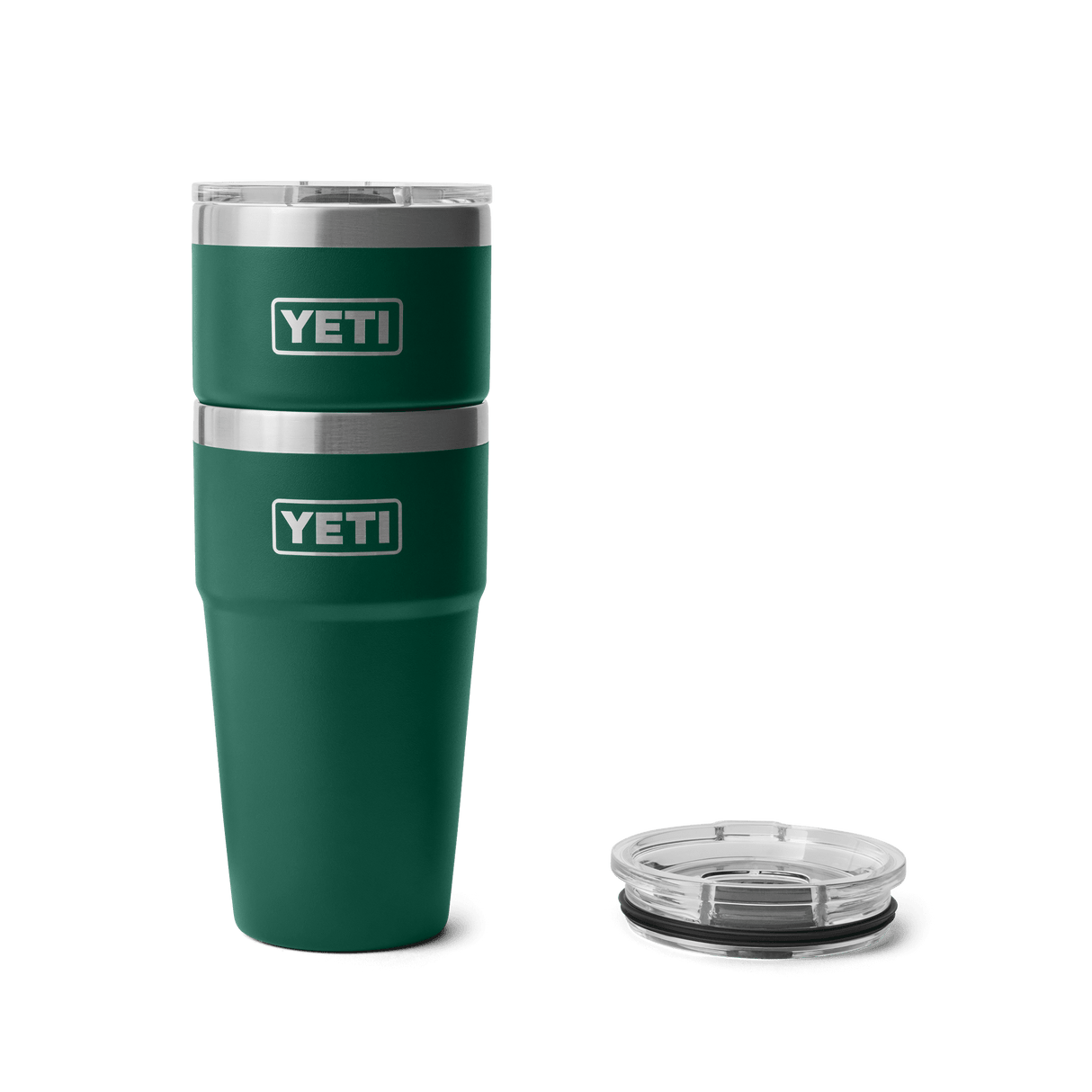 YETI Rambler 591 ML Stackable Cup With Magslider Lid Black Forest Green Drinkware Yeti