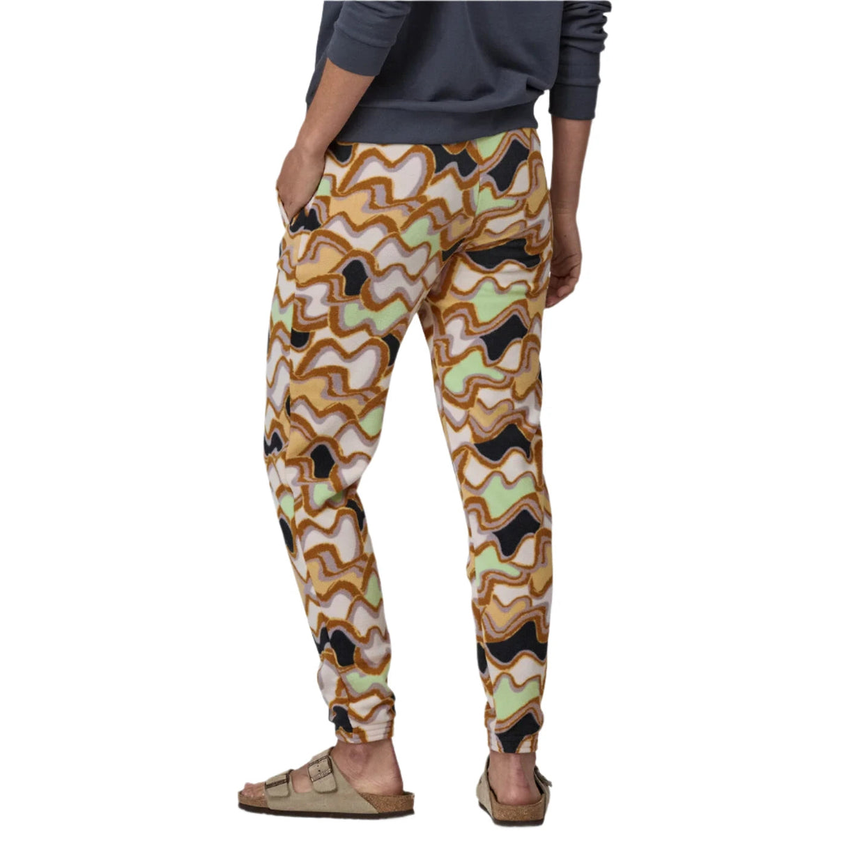 PATAGONIA Women's Micro D Fleece Jogger Pant Small Currents/Natural Women's Sweatpants Patagonia