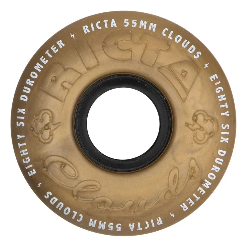 RICTA Clouds Metallic Gold 86A 55mm Skateboard Wheels Skateboard Wheels Ricta